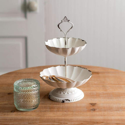 CTW Mini Two-Tier Scalloped Tray