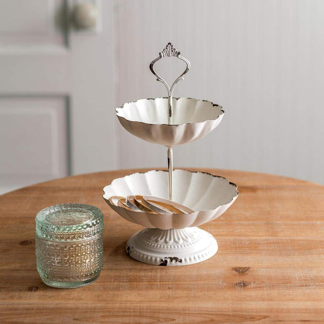 CTW Mini Two-Tier Scalloped Tray