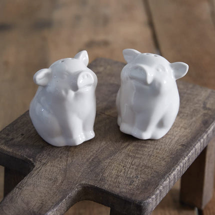 CTW Home Collection Ceramic Piglet Salt and Pepper Shakers, Set of 2, 3-inch Height, Kitchen Accessories