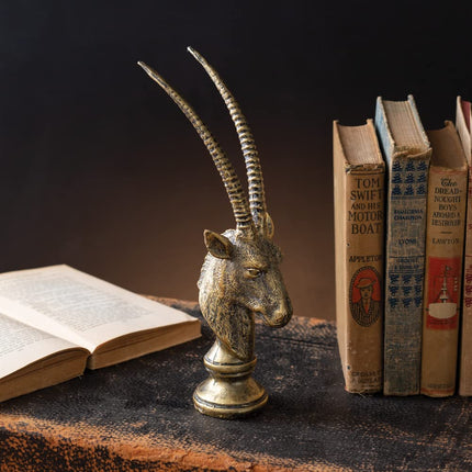 CTW Home Collection Gazelle Tabletop Bust Figurine, 11-inch Height, Resin, Table or Shelf Decoration