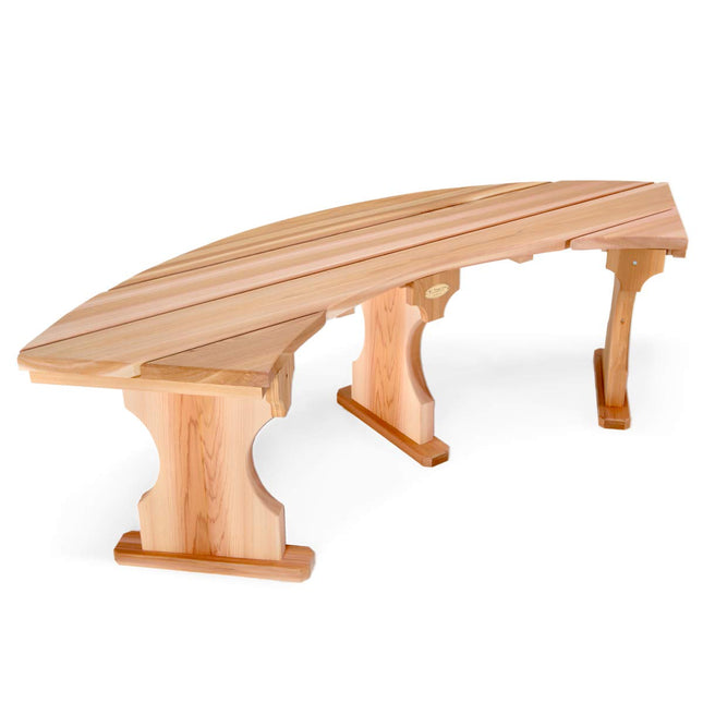 All Things Cedar QR60 Single Cedar Quarter Round Bench