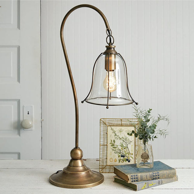 Antique Gooseneck Brass Lamp