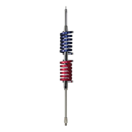 Browning BR-94-RM BR-94 70.5-in. 15,000-Watt Dual-Flat-Coils CB Antenna with 6-in. Shaft, Anodized Red and Midnight Blue