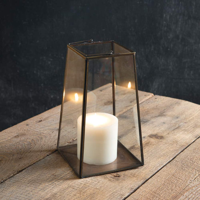 CTW Home Collection 370443 Paramount Lantern, 11-inch Height, Glass, Small