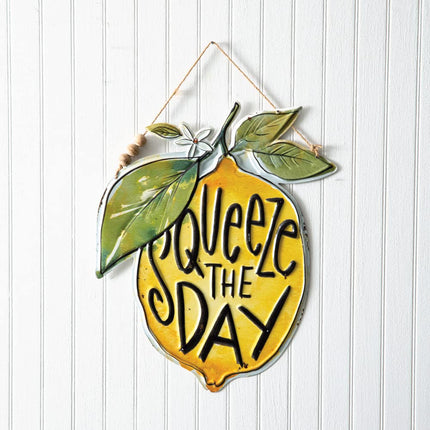 Colonial Tin Works 440173 Squeeze the Day Wall Sign, 14-inch Height
