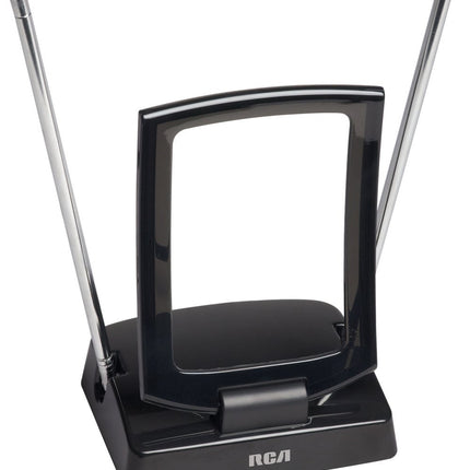 RCA ANT310Z Amplified Indoor FM and TV Antenna in Black