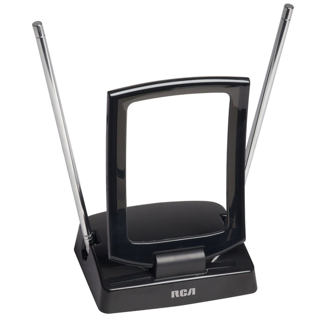 RCA ANT310Z Amplified Indoor FM and TV Antenna in Black