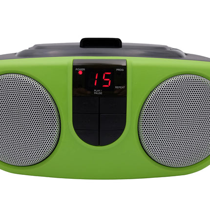 Sylvania SRCD243 Portable CD Player with AM/FM Radio, Boombox(Green)