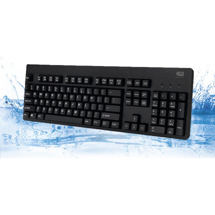 Adesso Easy touch 630Ub, Antimicrobial Waterproof Keyboard (AKB-630UB),Black