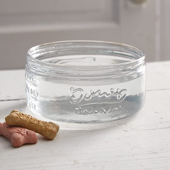 CTW Home Collection Bones Mason Jar Dog Bowl, 5.5-inch Diameter