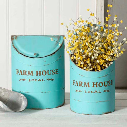 CTW Home Collection Set of Two Farmhouse Kitchen Bins
