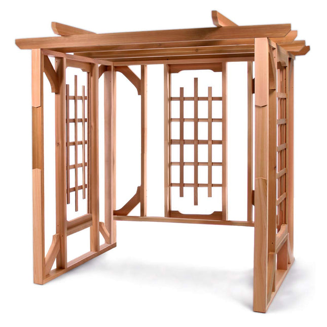 All Things Cedar PO72 Cedar Pergola Garden Arbor