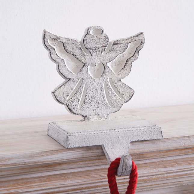CTW Home Collection Cast Iron Angel Christmas Stocking Holder, 6.5-inch Height, Holiday Season Decoration