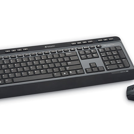 Verbatim Wireless Multimedia Keyboard and 6-Button Mouse Combo - Black