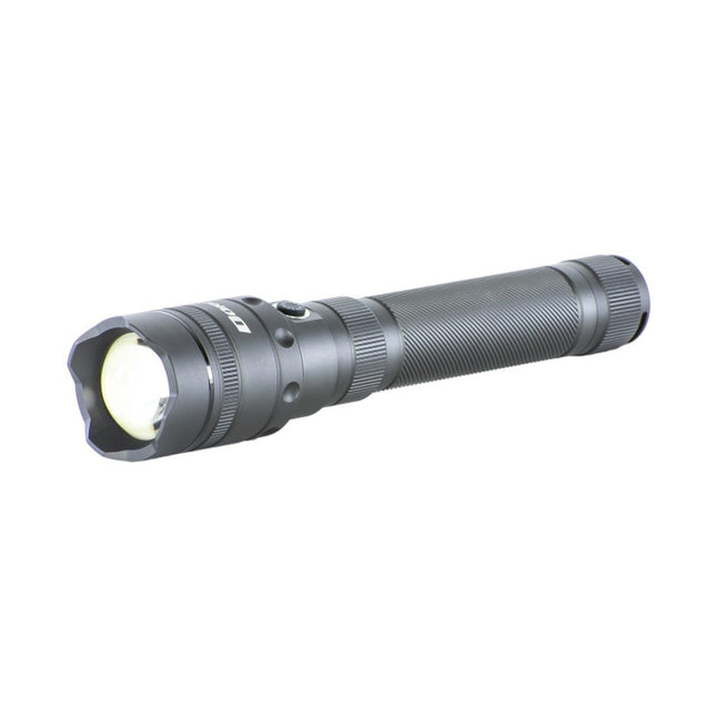 Dorcy 41-2611 4,000-Lumen Pro Water-Resistant Aluminum LED Rechargeable Flashlight with Built-in Power Bank,Gray