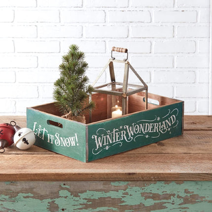 Colonial Tin Works Winter Wonderland Holiday Wood Crate
