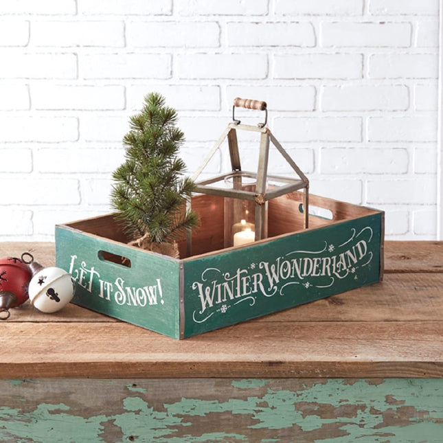 Colonial Tin Works Winter Wonderland Holiday Wood Crate