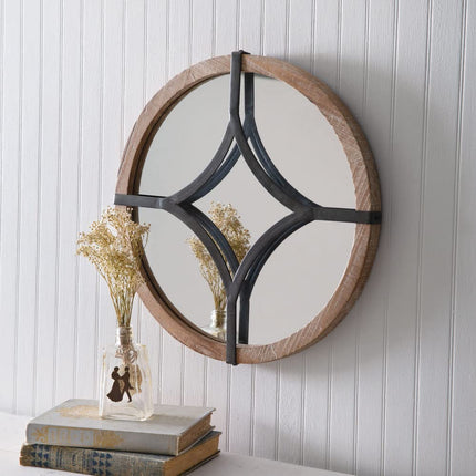 CTW Home Collection 530488 Round Small Steeple Mirror, 16-inch Diameter