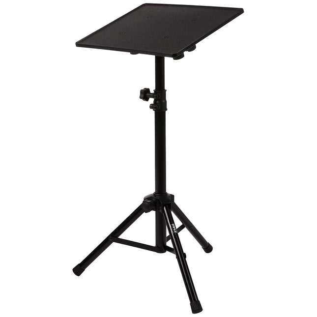 PYLE-PRO Universal Laptop Projector Tripod Stand - Computer, Book, DJ Equipment Holder Mount Height Adjustable Up to 35 Inches w/ 14'' x 11'' Plate Size - Perfect for Stage or Studio Use PLPTS2