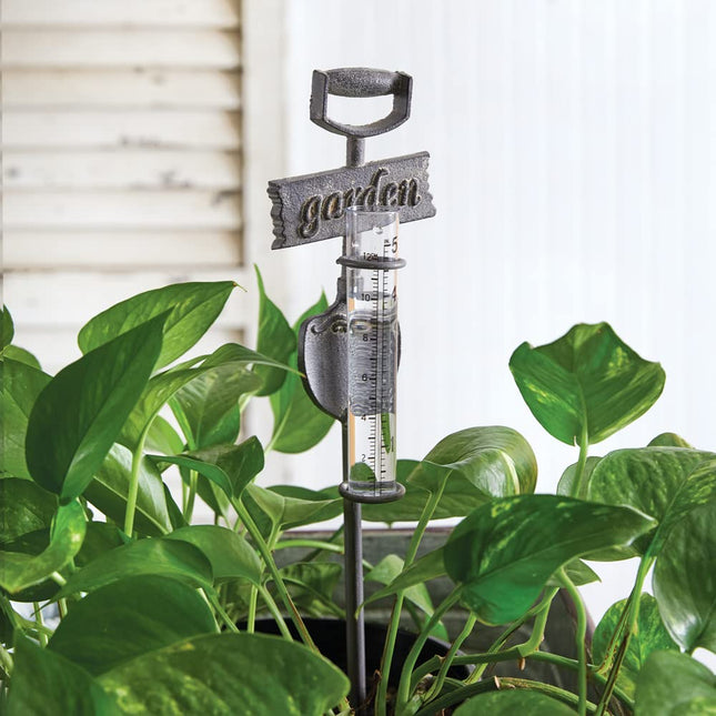Colonial Tin Works 420212 Garden Shovel Rain Gauge Garden Pick, 16-inch Height