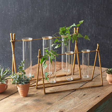 CTW Home Collection 770435 Metal Bamboo Propagation Stations, Set of 2