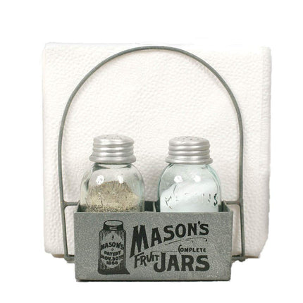 Mason's Jars Box Salt Pepper and Napkin Caddy