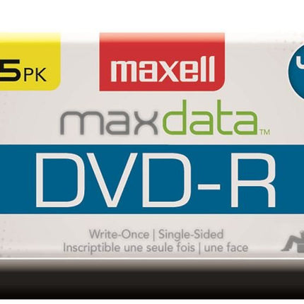 Maxell - 638010, DVD-R Blank Disc - 4.7GB Storage Capacity with 16X Write Speed - Write-Once Format for Large File and Archiving with Superior Archival Life - Compatible with DVD or Player - 25 Pack,Blue
