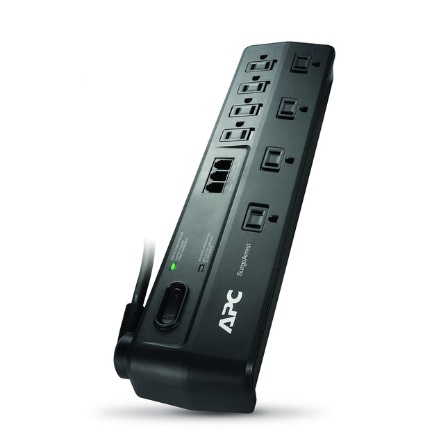APC Surge Protector with Telephone and DSL Protection, P8T3, 2525 Joules, 8 Outlet Surge Protector Power Strip Gray