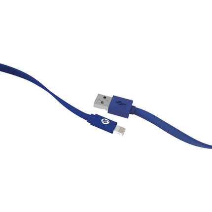 iEssentials Charge & Sync Flat Lightning to USB Cable 4ft Blue (IENFC4LBL)