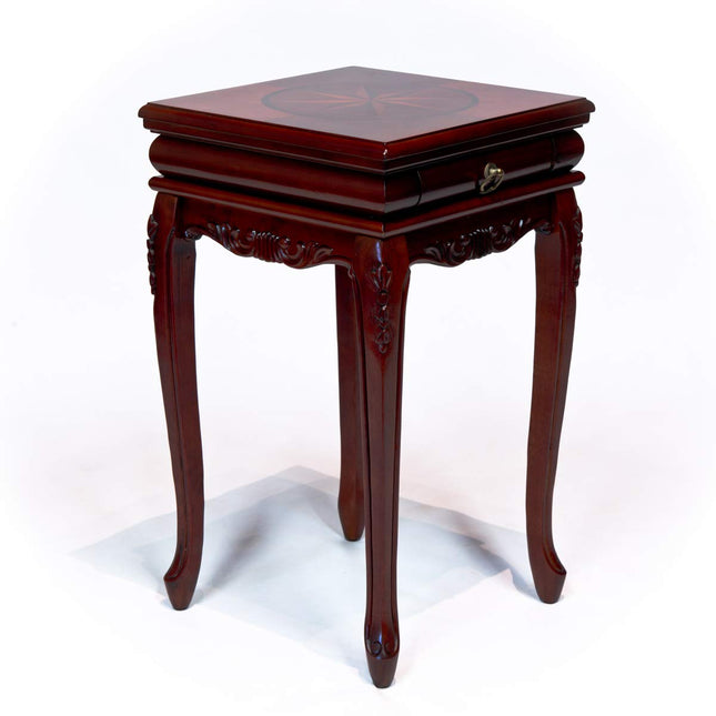 All Things Cedar - Classic Accents HF006 Shaped Leg Table, Cherry