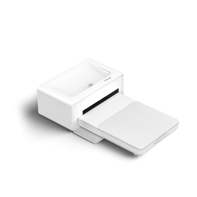 iHome® Color Photo Printer Dock, Full Size 4x6 inch Printouts (White)