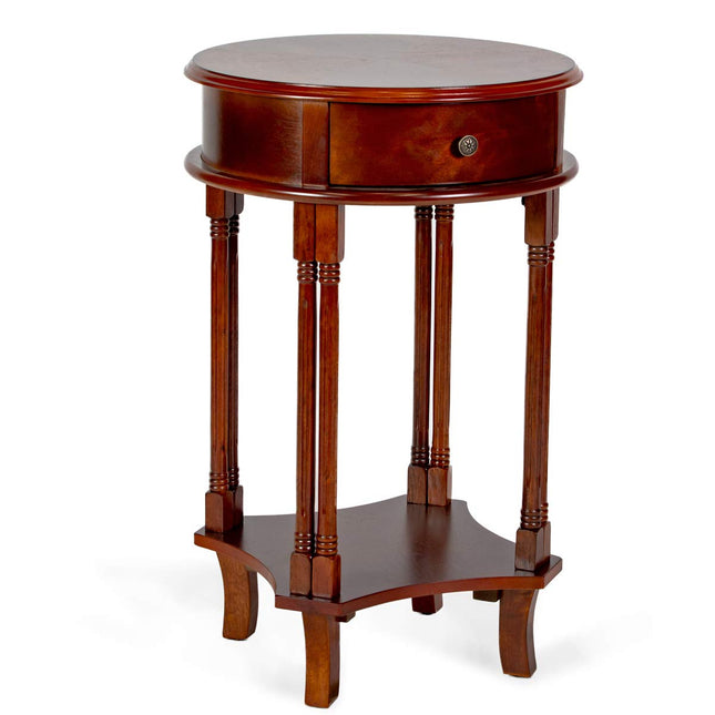All Things Cedar Classic Accents HR23 Round Accent Table, Cherry