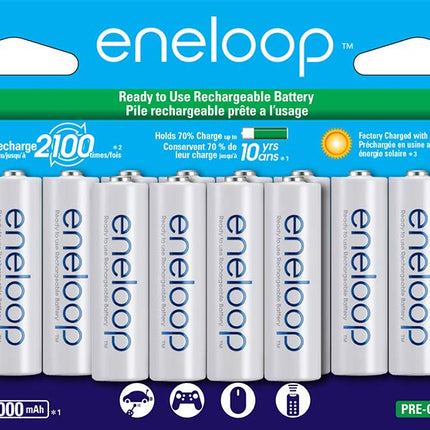 Panasonic BK-3MCCA16FA eneloop AA 2100 Cycle Ni-MH Pre-Charged Rechargeable Batteries, 16-Battery Pack