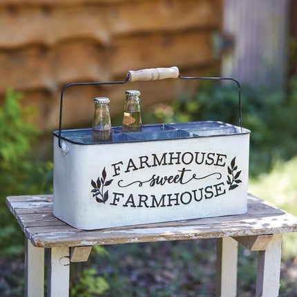CTW Home Collection Farmhouse Sweet Farmhouse Organizer, 15.5-inch Width, Metal, Kitchen Accessories, Home Decor