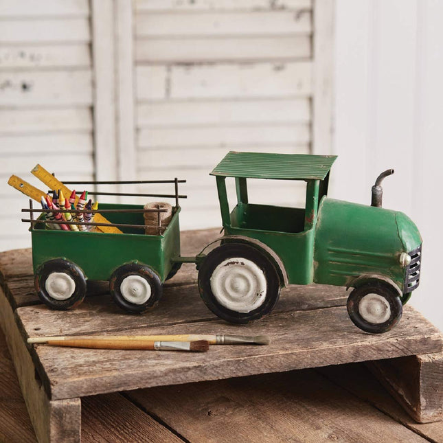 CTW Home Collection Tractor with Hauler, 20.5-inch Width, Green