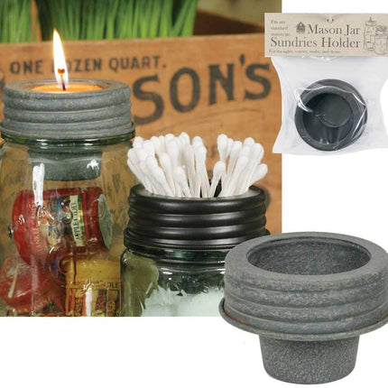 1 X Mason Jar Tapered Cup Lid Barn Roof