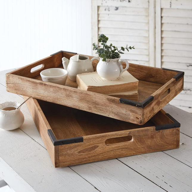 CTW Home Collection Coffee Table Trays, 23.50-inch Width, Set of 2