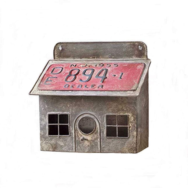 Colonial Tin Works Saltbox House Metal Bird House (1)