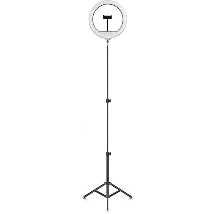 Supersonic SC-2410SR Selfie Ring Light with Tripod Stand and Cell Phone Holder for Live Stream/Makeup with Dimmable LED Lighting TikTok/YouTube/Instagram/Zoom Calls