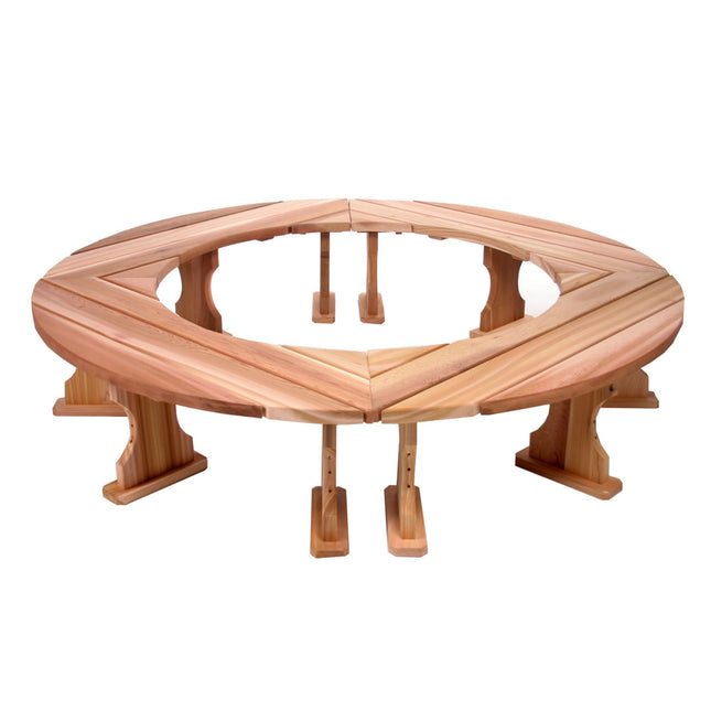 All Things Cedar QR60-4 4-Piece Cedar Roundabout Garden Bench Set