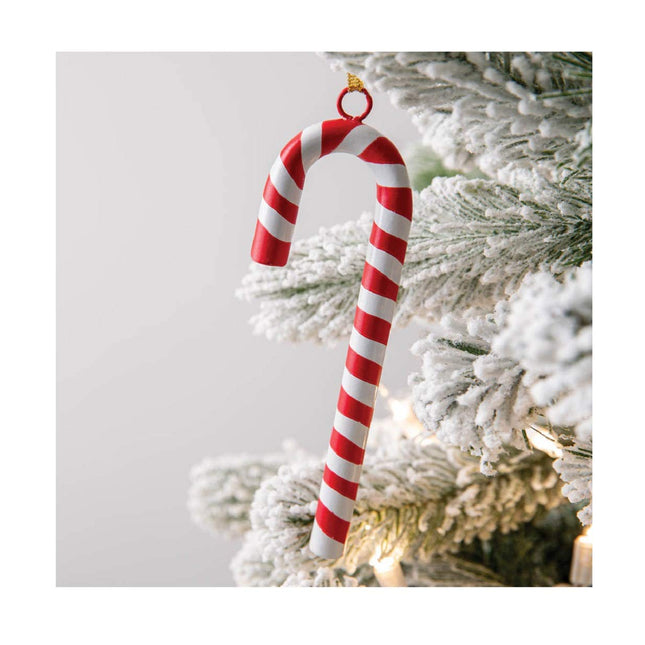 CTW 370306 Red Candy Cane Ornament, 6-inch Height, Metal