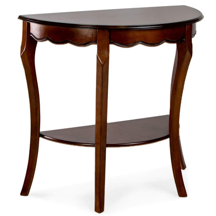 All Things Cedar Classic Accents HR014 Half Moon Console Table, Cherry