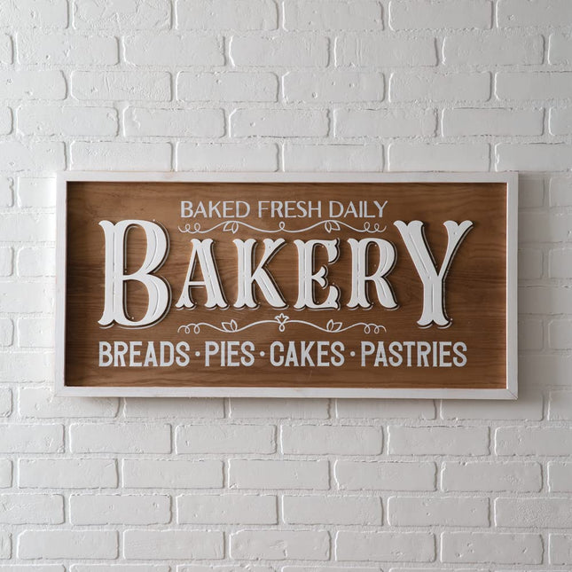 CTW Home Collection Baked Fresh Bakery Wall Decorative Sign, 34.5-inch Width, Wall Accent, Kitchen, Home Decor