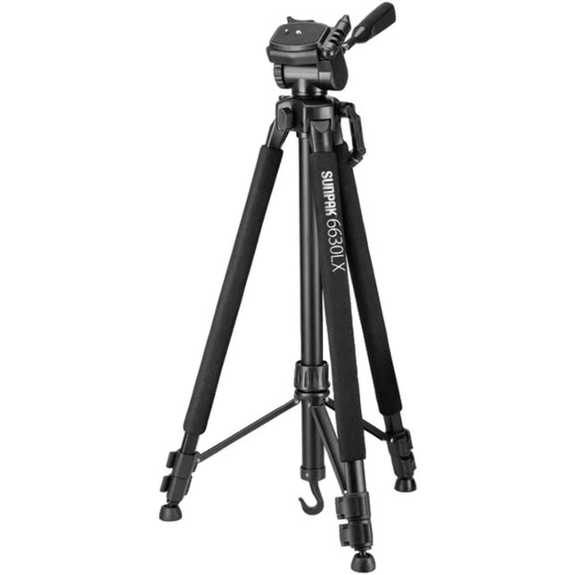 Sunpak 620-663LX 6630LX 66  Photo/Video Tripod with Adapters, Black
