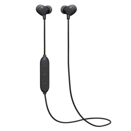 JVC Wireless Bluetooth 5.0 Earbuds - in Ear Headphones with Air Cushion Support Structure (HA-FX22W) - Sweat and Splash Proof (IPX2), 6.5 Hour Rechargeable Battery, 3-Button Remote with mic (Black)