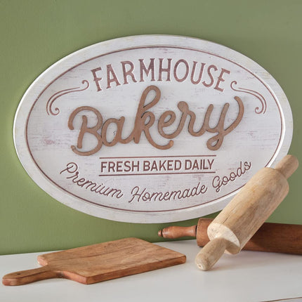 Colonial Tin Works 440202 Farmhouse Bakery Wall Sign, 23.75-inch Width