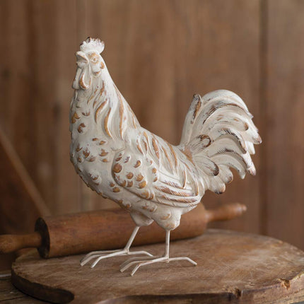 CTW Home Collection 680602 Farmhouse Tabletop Rooster, 12-inch Height White 10½inchW x 5½inchD x 12inchH