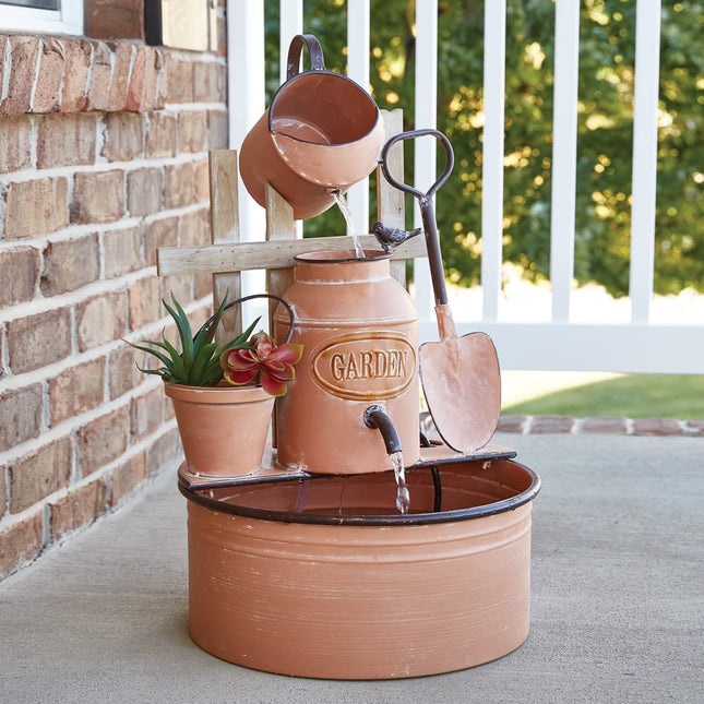 Colonial Tin Works 770570 Garden Tools Metal Fountain, 25-inch Height