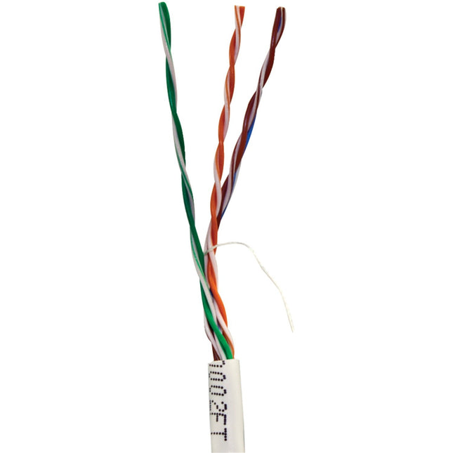 Vericom MBW5U-01441 CAT-5E UTP Solid Riser CMR Cable, 1,000ft (White)