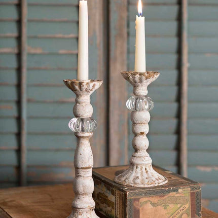 Set of Two Chrissy Taper Candle Holders